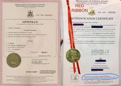 dfa red ribbon requirements|How to Apostille a Document in the Philippines 2024 .